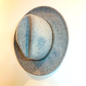 CLUB MONACO 24” 100% Wool Wide Brim Made In Italy Fedora Style Hat